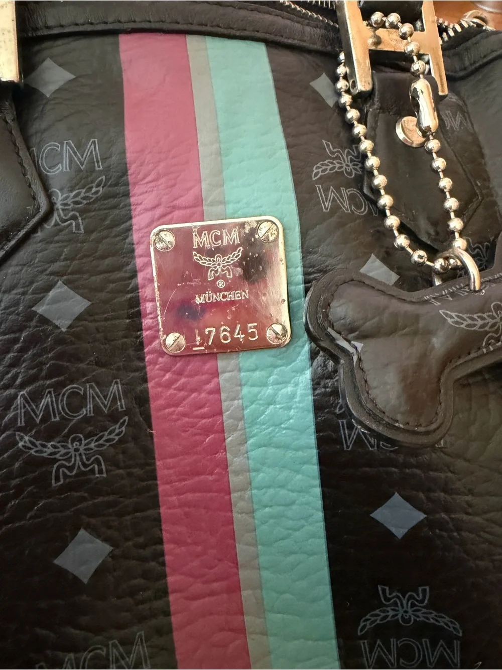 MCM monogram satchel Rare